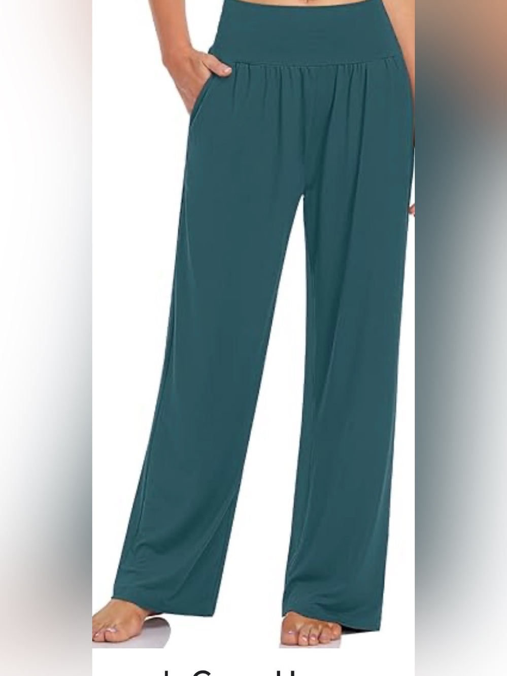 NEER size XL, FOREST GREEN, Wide Leg Pull-On Pants.